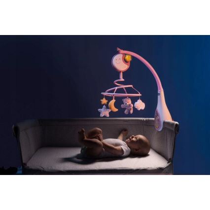 Chicco - 3-i-1 Uro med musik til vugge NEXT2DREAMS 3xAA pink