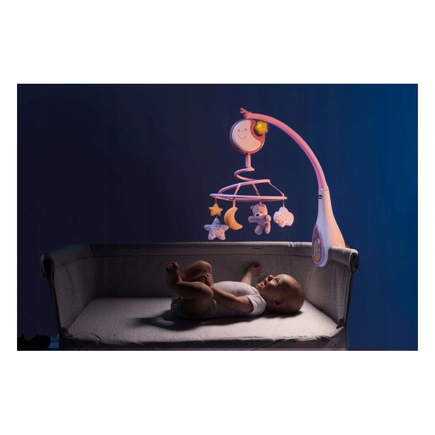 Chicco - 3-i-1 Uro med musik til vugge NEXT2DREAMS 3xAA pink