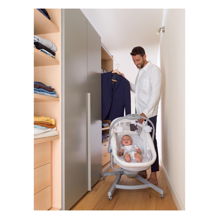 Chicco - Babyseng 4-i-1 BABY HUG grå/hvid