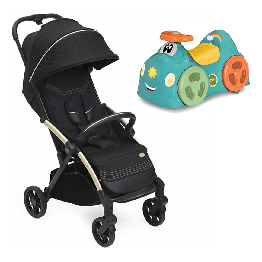 Chicco - Barnevogn GOODY XPLUS Black Re_Lux Eco+ + cykel ALL AROUND