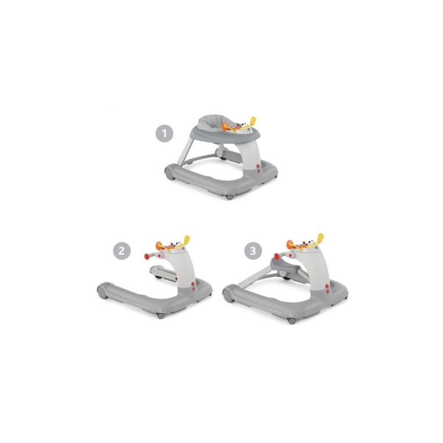 Chicco - Gåstol 1-2-3 grå