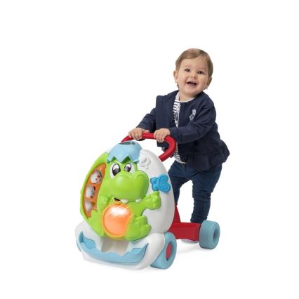 Chicco - Gåvogn med aktiviteter og lyd 2-i-1 DINO 2xAA