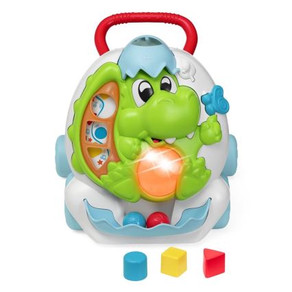 Chicco - Gåvogn med aktiviteter og lyd 2-i-1 DINO 2xAA