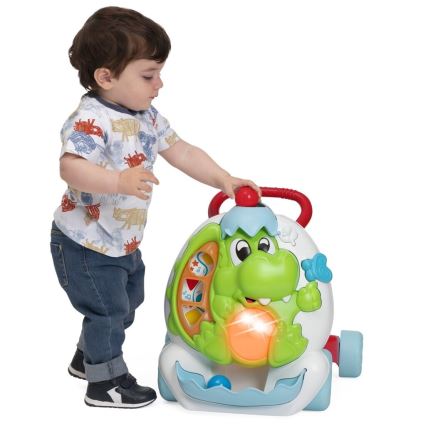 Chicco - Gåvogn med aktiviteter og lyd 2-i-1 DINO 2xAA