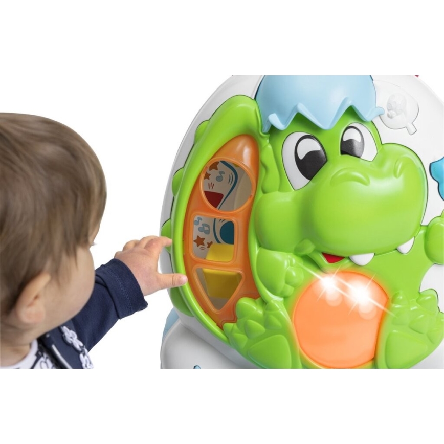 Chicco - Gåvogn med aktiviteter og lyd 2-i-1 DINO 2xAA