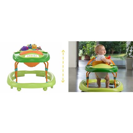 Chicco - Gåvogn WALKY TALKY 2xAA grøn