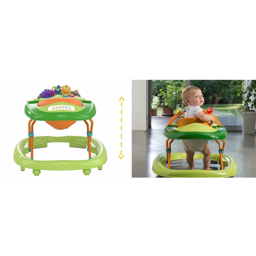 Chicco - Gåvogn WALKY TALKY 2xAA grøn