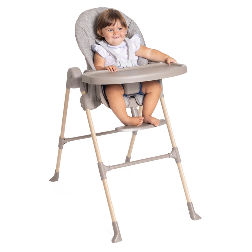Chicco - Højstol Polly Essential - grå/brun