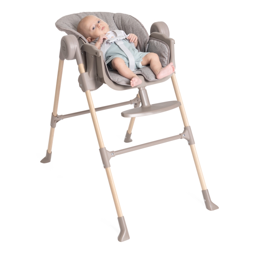 Chicco - Højstol Polly Essential - grå/brun
