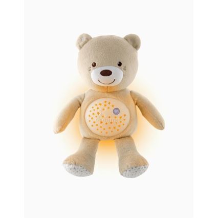 Chicco - Projektor med melodi BABY BEAR 3xAAA beige