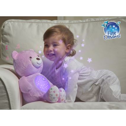 Chicco - Projektor med melodi BABY BEAR 3xAAA pink