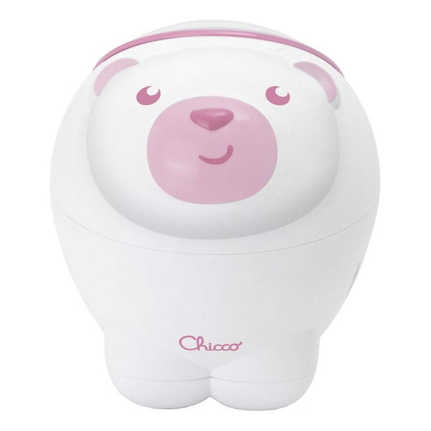 Chicco - Projektor til børn 2-i-1 POLAR BEAR 3xAA lyserød