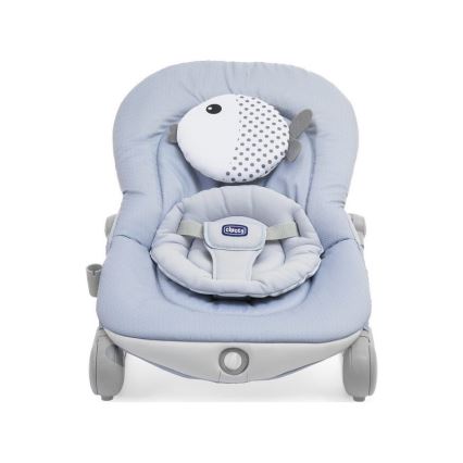 Chicco - Skråstol med vibration med melodi BALLOON Dots 2xAA + 1xLR20 blå