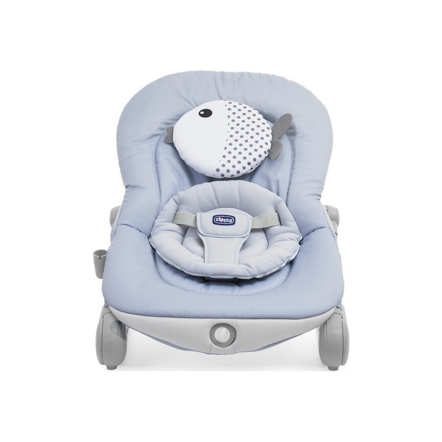 Chicco - Skråstol med vibration med melodi BALLOON Dots 2xAA + 1xLR20 blå
