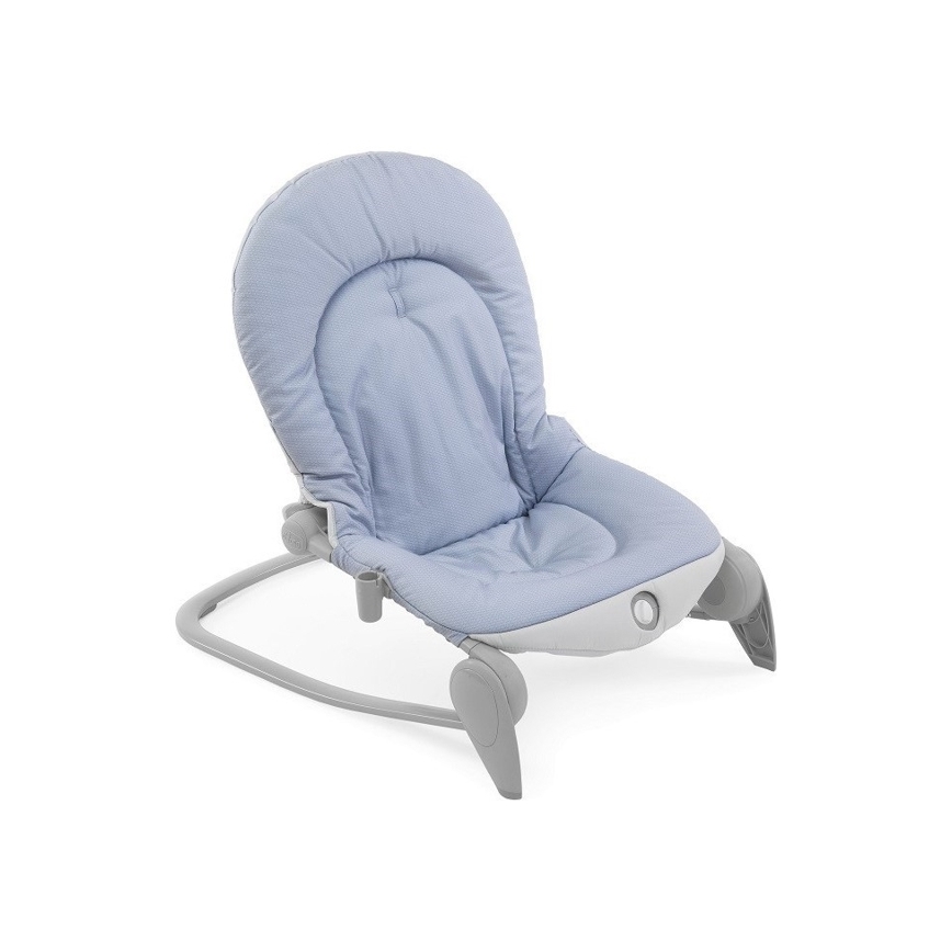 Chicco - Skråstol med vibration med melodi BALLOON Dots 2xAA + 1xLR20 blå