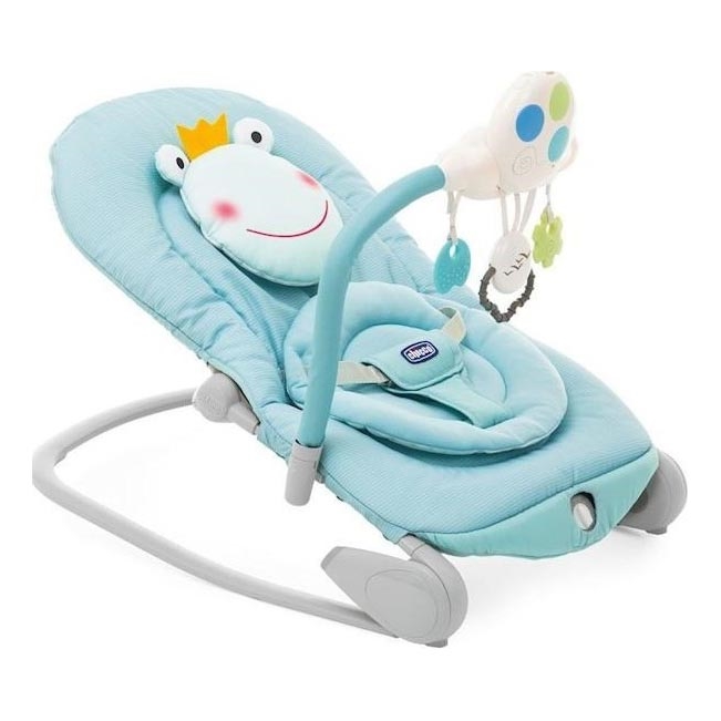 Chicco - Skråstol med vibration og musik BALLOON Froggy blå