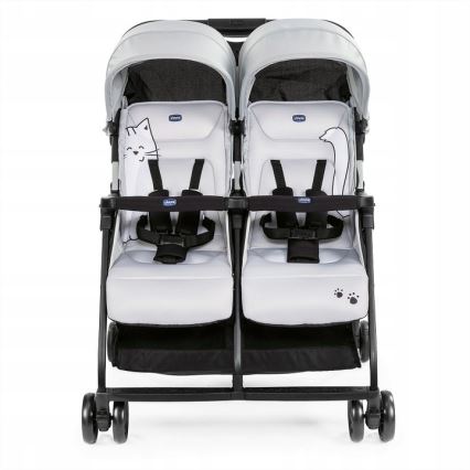 Chicco - Søskendevogn OHLALA TWIN Silver Kat sølvfarvet