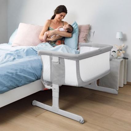 Chicco - Vugge NEXT2ME AIR lysegrå
