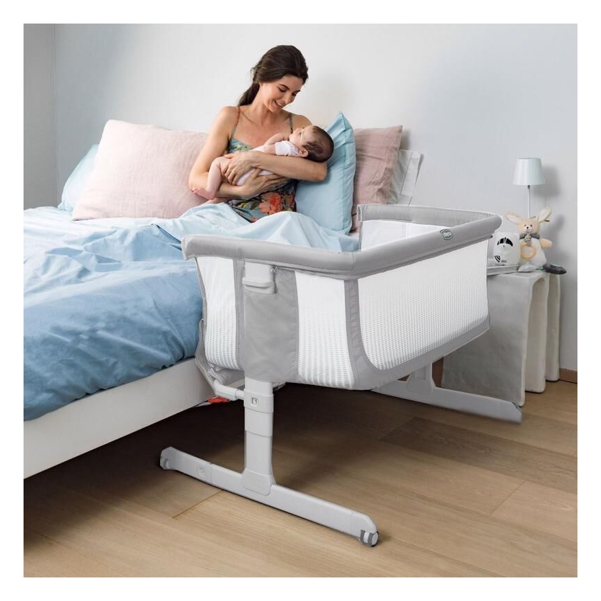 Chicco - Vugge NEXT2ME AIR lysegrå