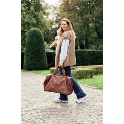 Childhome - Pusletaske MOMMY BAG LEATHER brun
