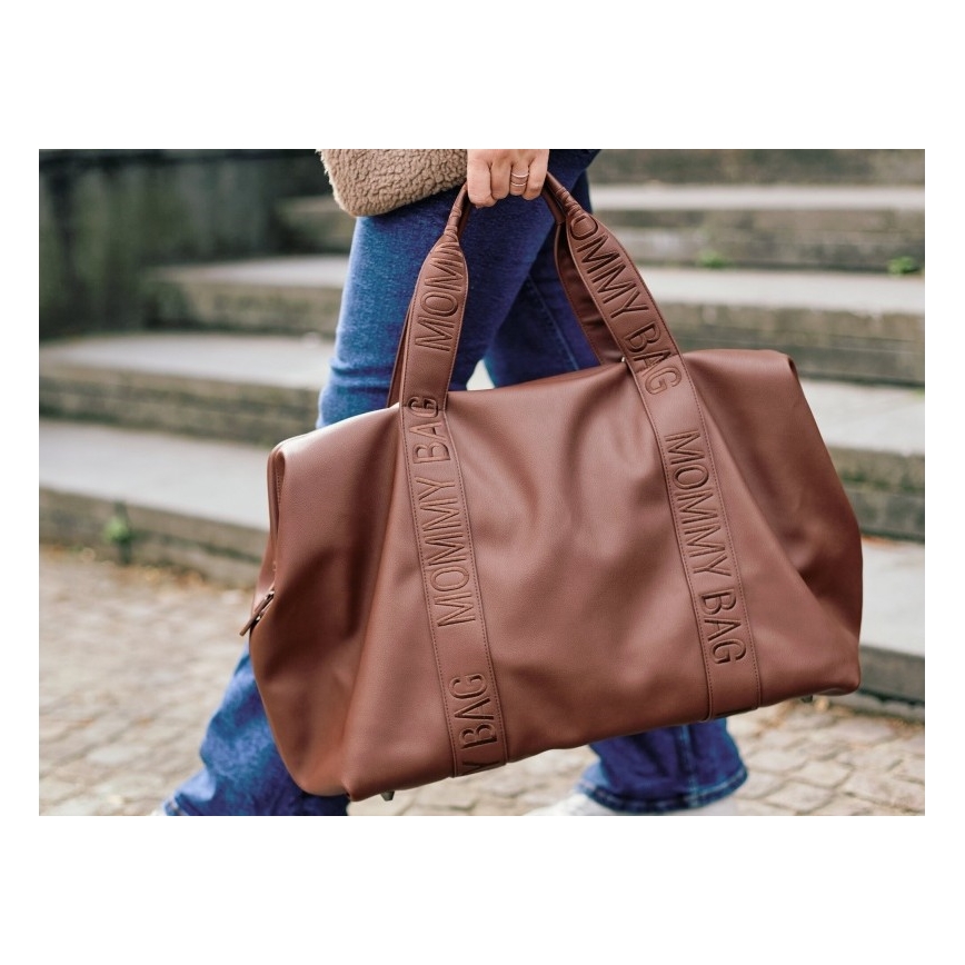 Childhome - Pusletaske MOMMY BAG LEATHER brun