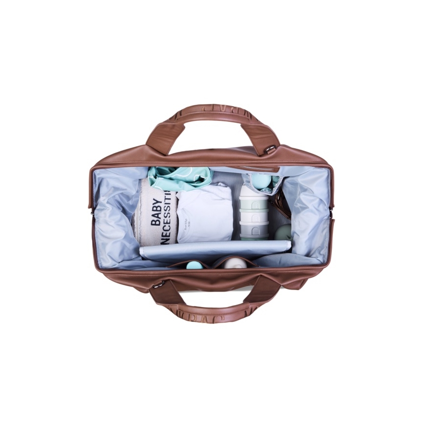 Childhome - Pusletaske MOMMY BAG LEATHER brun
