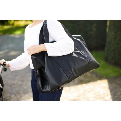 Childhome - Pusletaske MOMMY BAG LEATHER sort