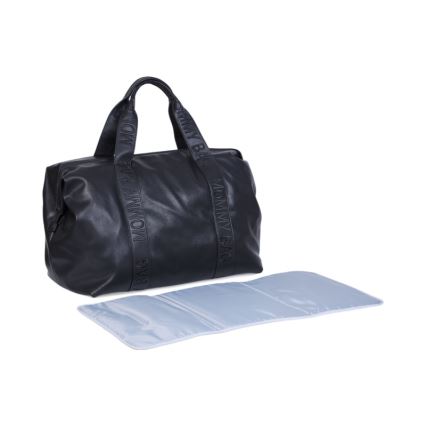 Childhome - Pusletaske MOMMY BAG LEATHER sort