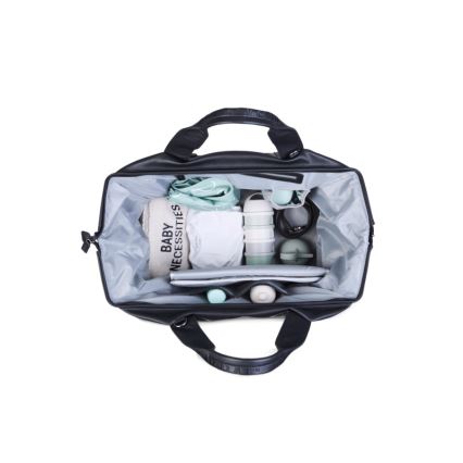 Childhome - Pusletaske MOMMY BAG LEATHER sort
