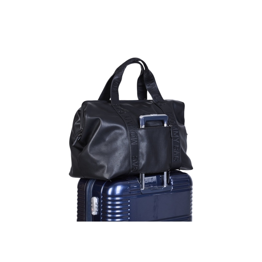 Childhome - Pusletaske MOMMY BAG LEATHER sort