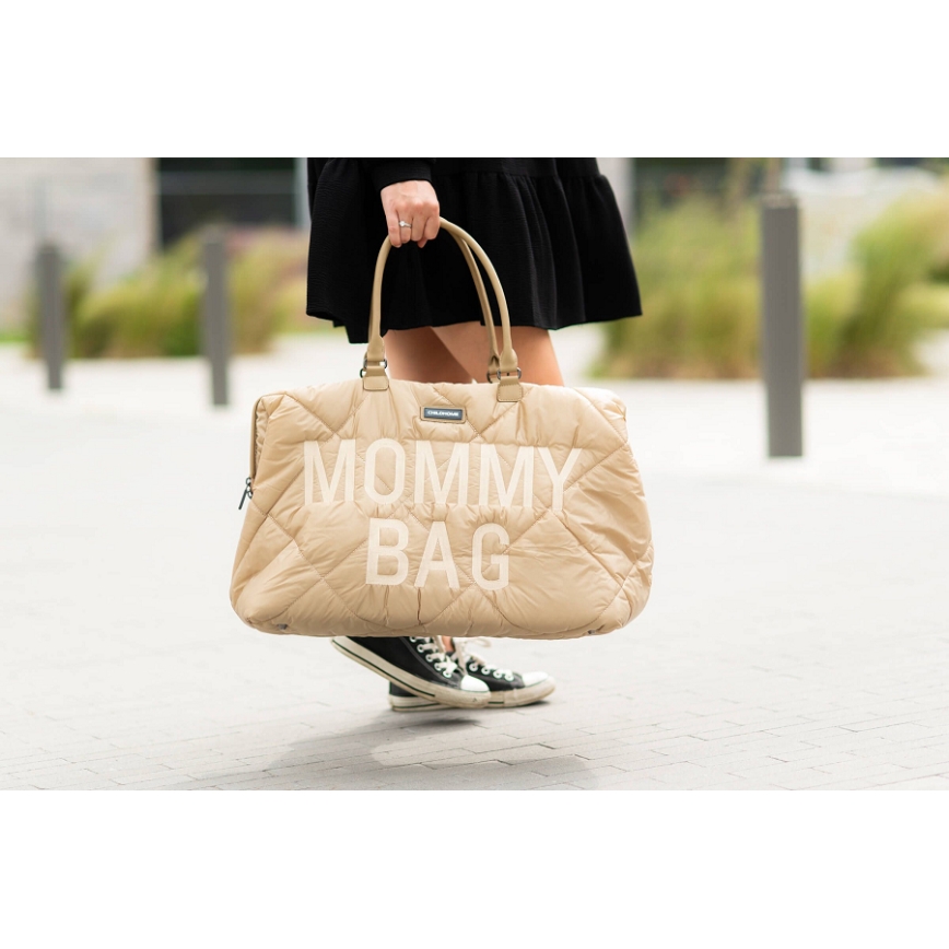 Childhome - Pusletaske MOMMY BAG PUFFERED beige