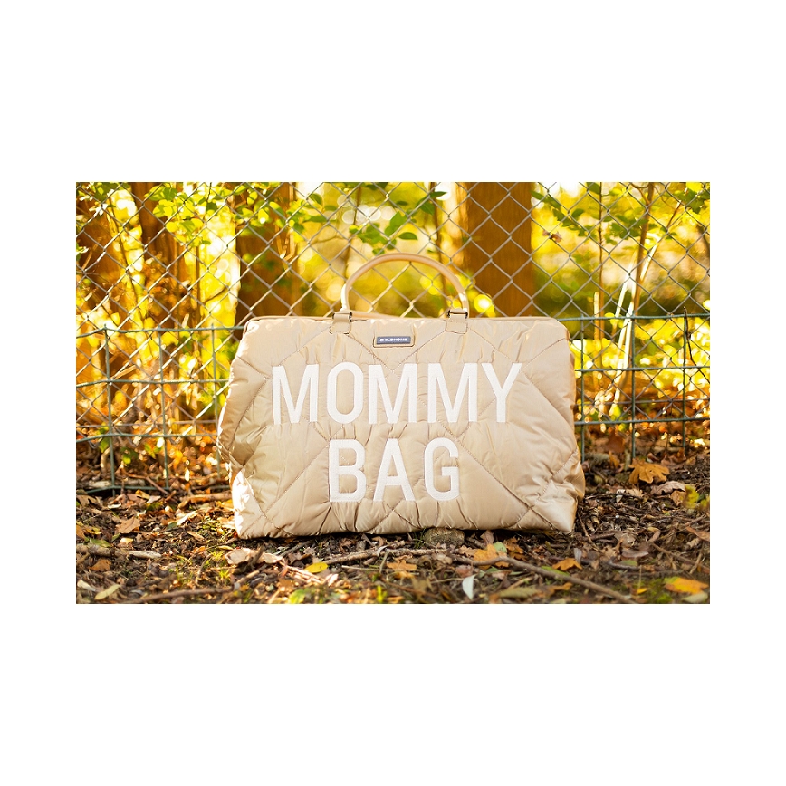 Childhome - Pusletaske MOMMY BAG PUFFERED beige
