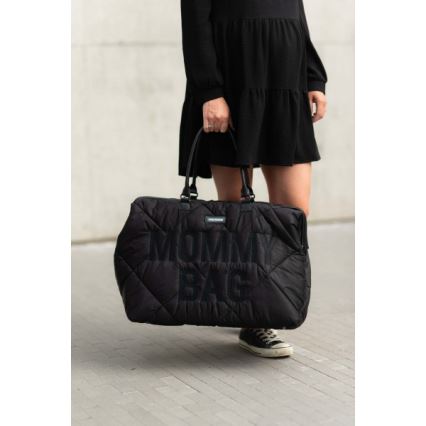 Childhome - Pusletaske MOMMY BAG PUFFERED sort