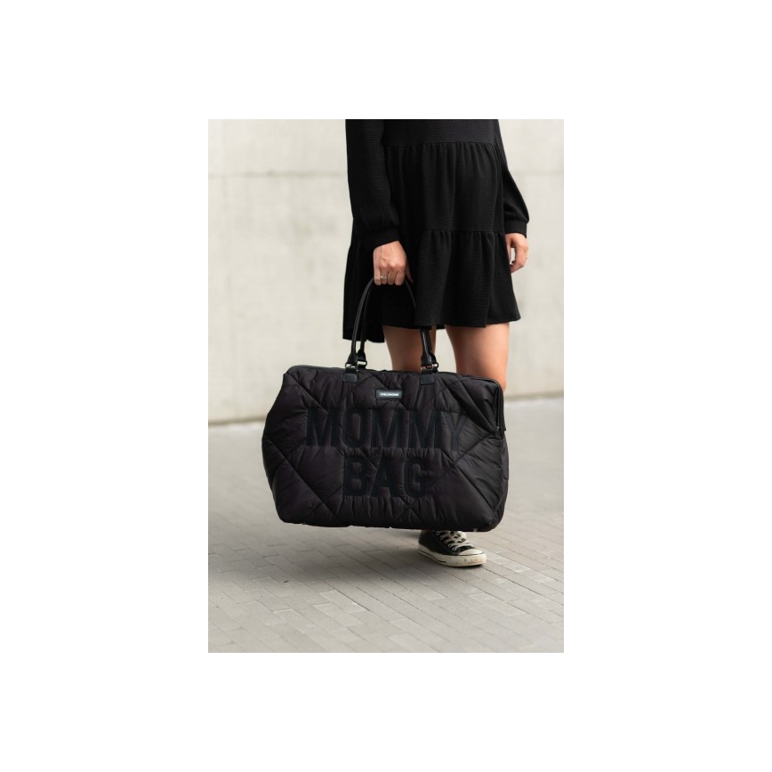Childhome - Pusletaske MOMMY BAG PUFFERED sort