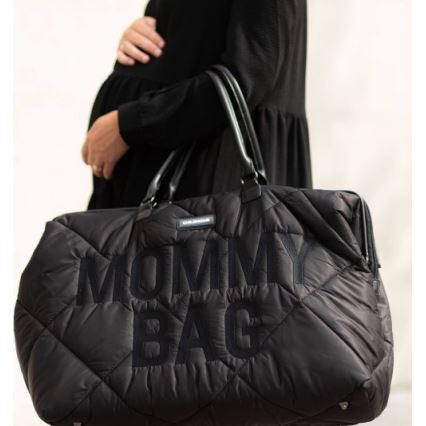 Childhome - Pusletaske MOMMY BAG PUFFERED sort