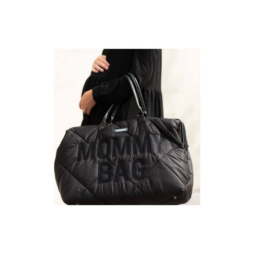 Childhome - Pusletaske MOMMY BAG PUFFERED sort