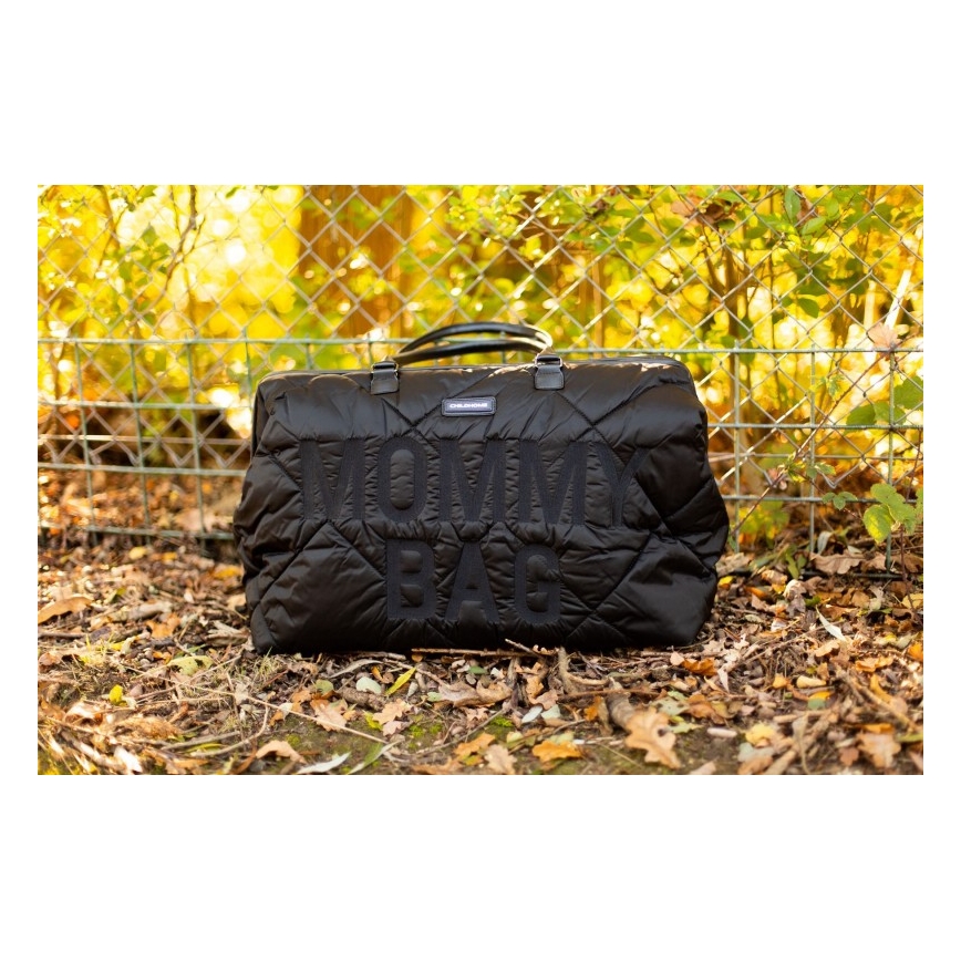Childhome - Pusletaske MOMMY BAG PUFFERED sort