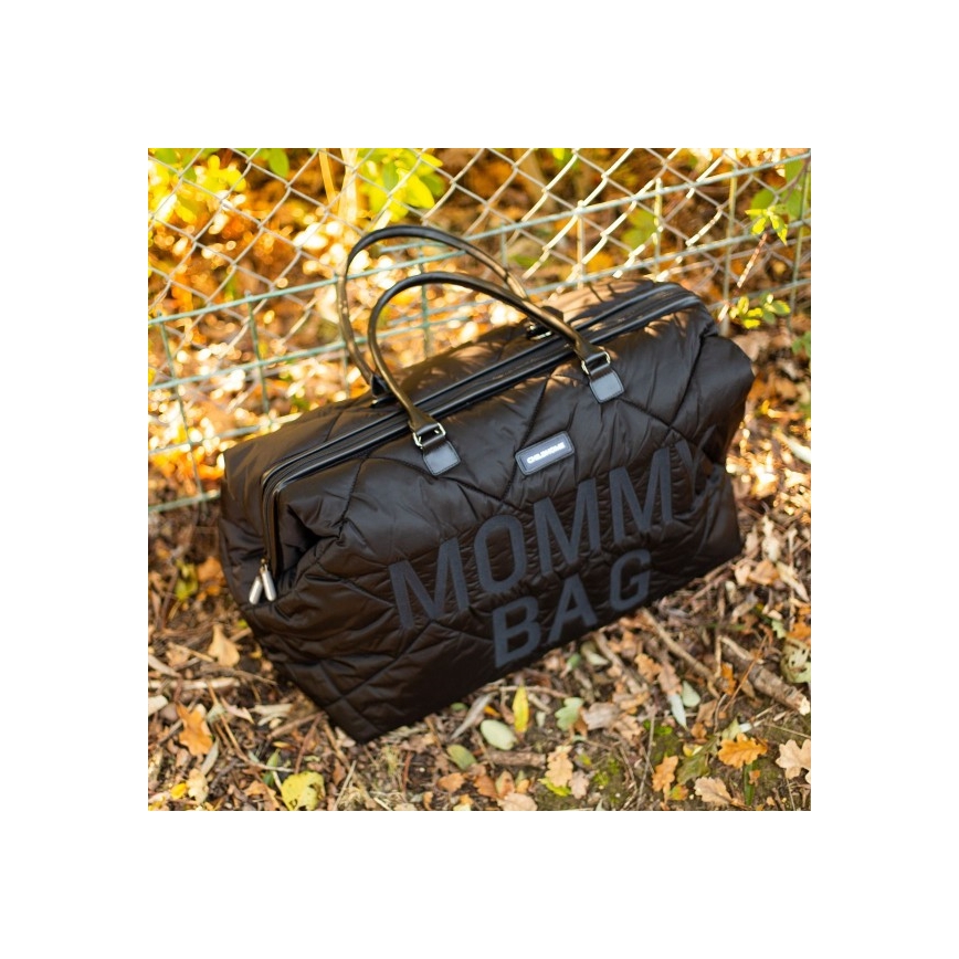 Childhome - Pusletaske MOMMY BAG PUFFERED sort