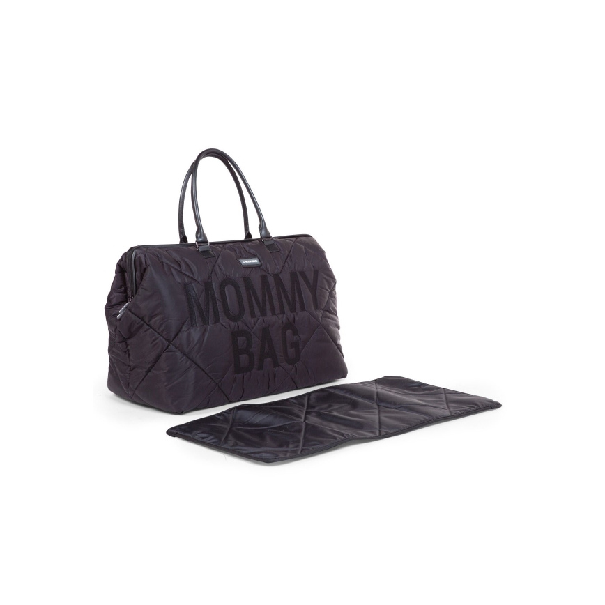 Childhome - Pusletaske MOMMY BAG PUFFERED sort