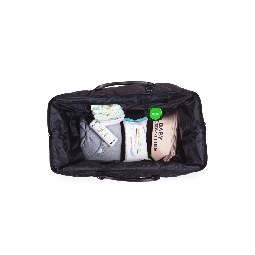 Childhome - Pusletaske MOMMY BAG PUFFERED sort