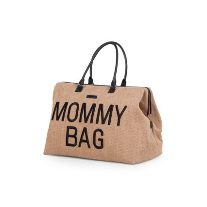 Childhome - Pusletaske MOMMY BAG RAFFIA LOOK beige