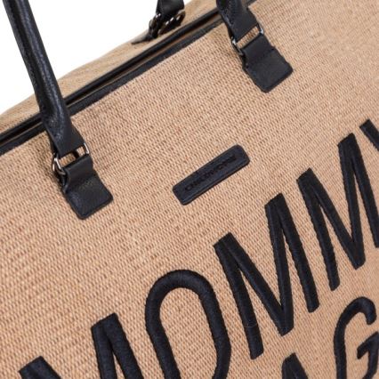 Childhome - Pusletaske MOMMY BAG RAFFIA LOOK beige