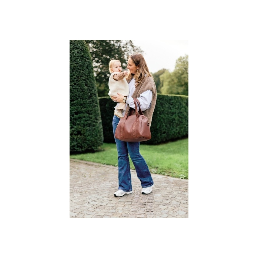 Childhome - Pusletaske MOMMY CLUB LEATHER brun