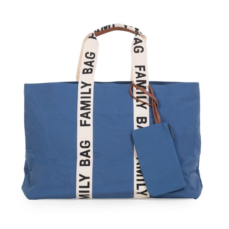 Childhome - Rejsetaske FAMILY BAG CANVAS blå