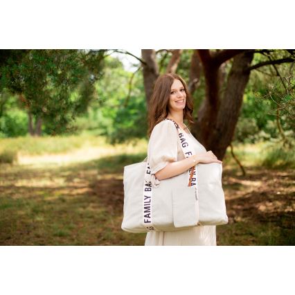 Childhome - Rejsetaske FAMILY BAG CANVAS hvid