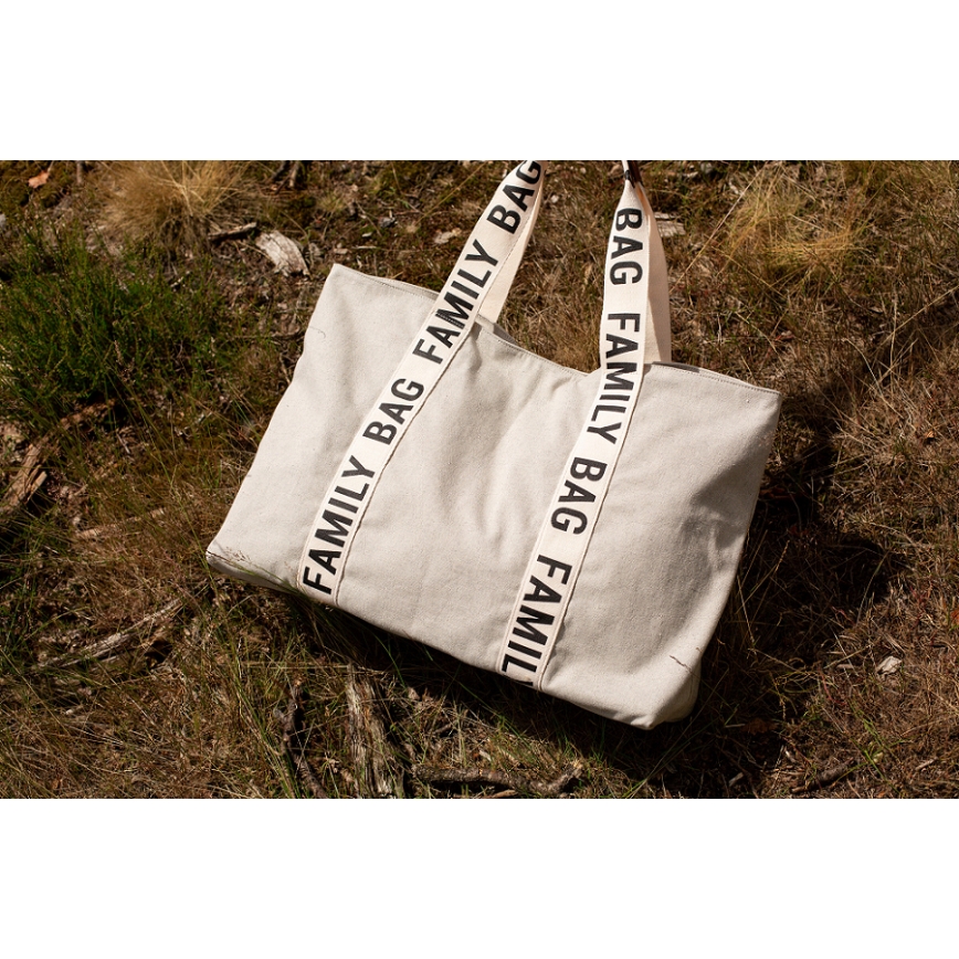 Childhome - Rejsetaske FAMILY BAG CANVAS hvid