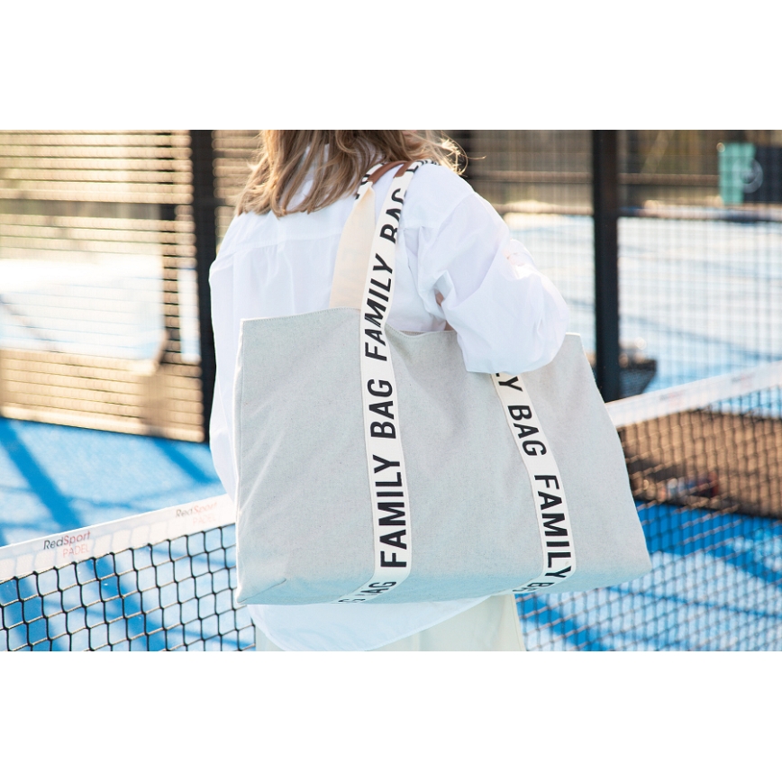 Childhome - Rejsetaske FAMILY BAG CANVAS hvid