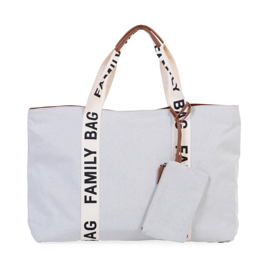 Childhome - Rejsetaske FAMILY BAG CANVAS hvid