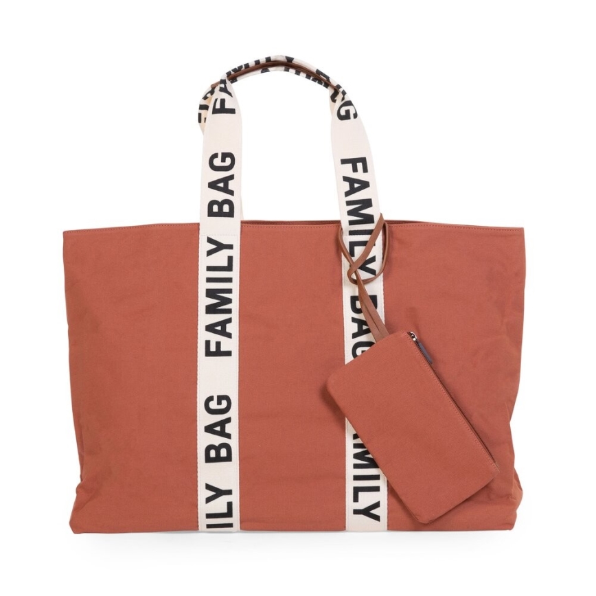 Childhome - Rejsetaske FAMILY BAG CANVAS orange