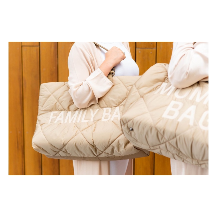 Childhome - Rejsetaske FAMILY BAG PUFFERED cremefarvet